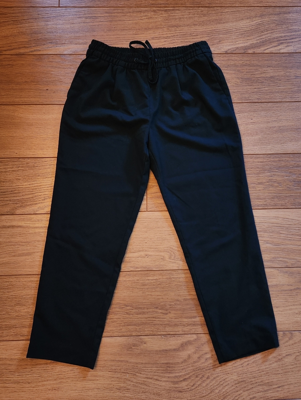 GAP Drawstring Stetch Pull On Pants Black 4